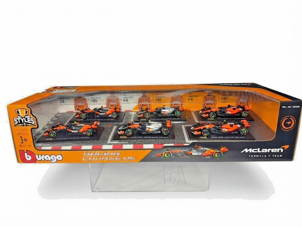 Bburago 1:43 McLaren Formula 1 Racing Team Special Livery Diecast Car Set